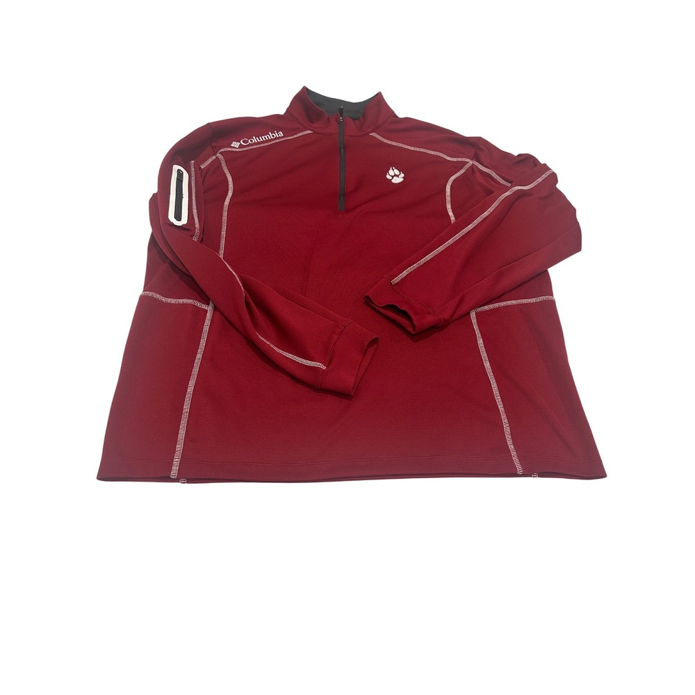 Columbia‎ Golf Mens 1/4 Zip Pullover Long Sleeve Burgundy LW Fleece LG
(807)
